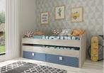 Jules kajuitbed (met onderbed en lades) - Blauw, Niet ingevuld, Niet ingevuld, Nieuw, Ophalen of Verzenden