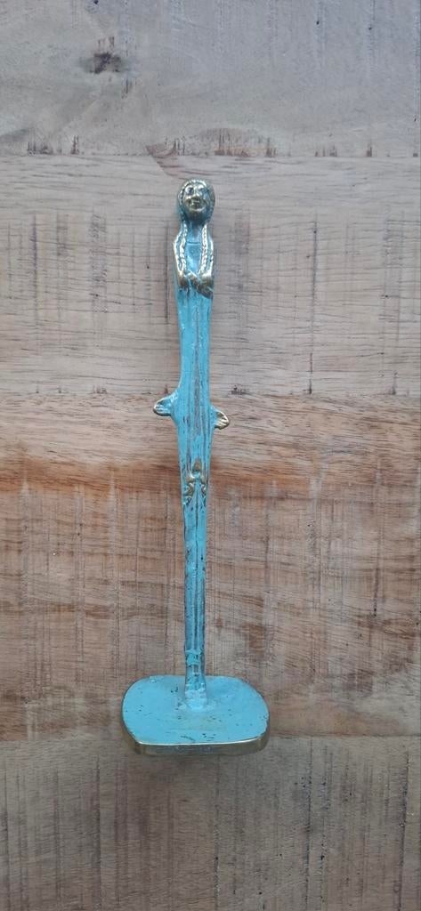 Mooi vintage koperen beeldje. 20 cm. Ombra della serra, Antiek en Kunst, Ophalen of Verzenden