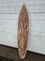 Surfplank 1,5M houten surfboard decoratie Gecko Schildpad, Nieuw, Ophalen of Verzenden