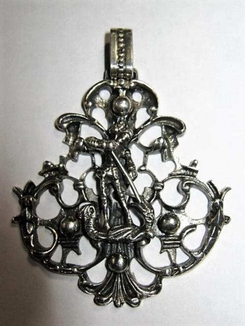 Aartsengel Michael - Prachtige grote hanger ! (855), Sieraden, Tassen en Uiterlijk, Kettinghangers, Zo goed als nieuw, Overige materialen