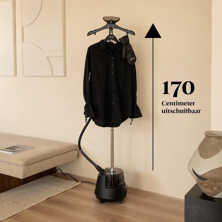 STEAMRS Dreamers Professionele Luxe Kleding Stomer zwart, Witgoed en Apparatuur, Stoomapparaten, Zo goed als nieuw, Kledingstomer