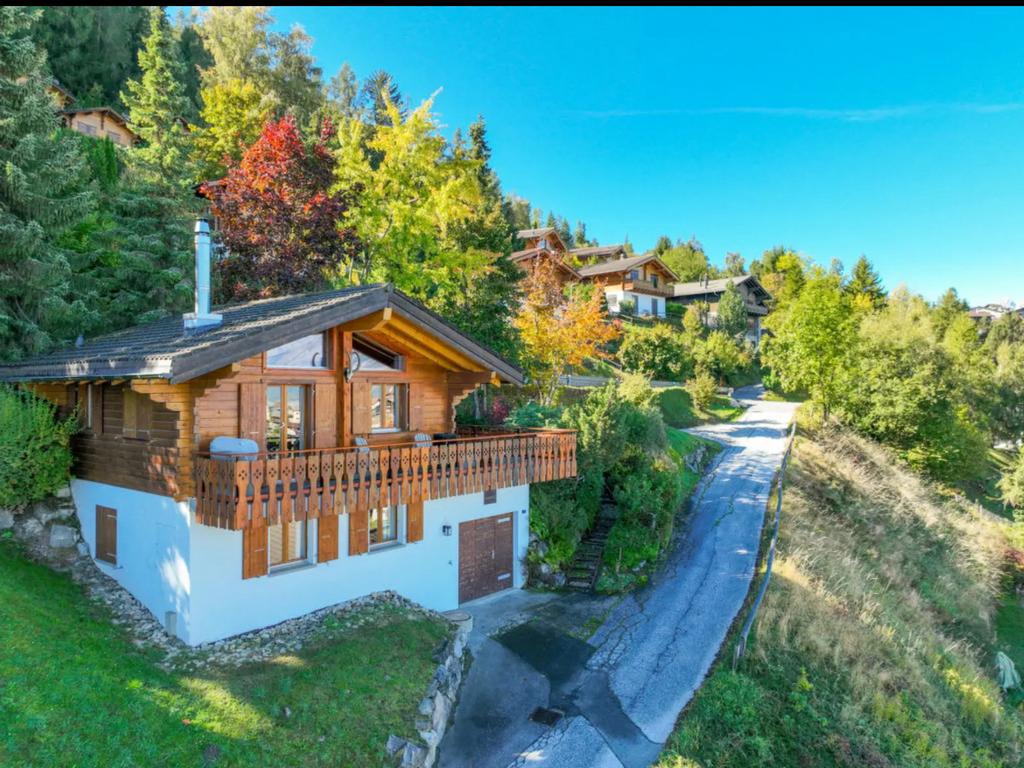 Zonvallei chalet 6p Hte Nendaz 4 Vallées, EV charging, sauna, Dorp, In bos, Chalet, Bungalow of Caravan, Open haard