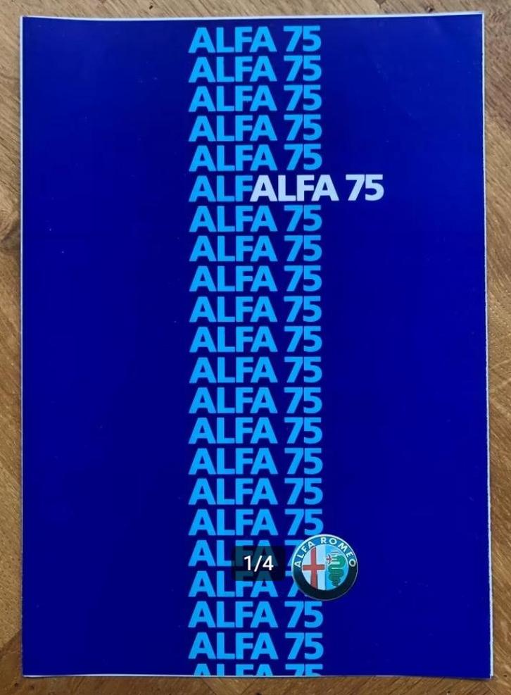 Alfa Romeo 75 1986 folder, Boeken, Auto's | Folders en Tijdschriften, Nieuw, Alfa Romeo, Ophalen of Verzenden