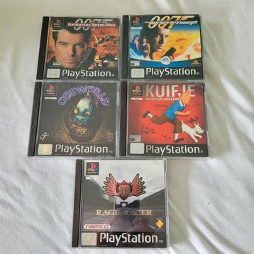 PS1 games: Rage racer, James Bond, Kuifje, Oddworld beschikbaar voor biedingen