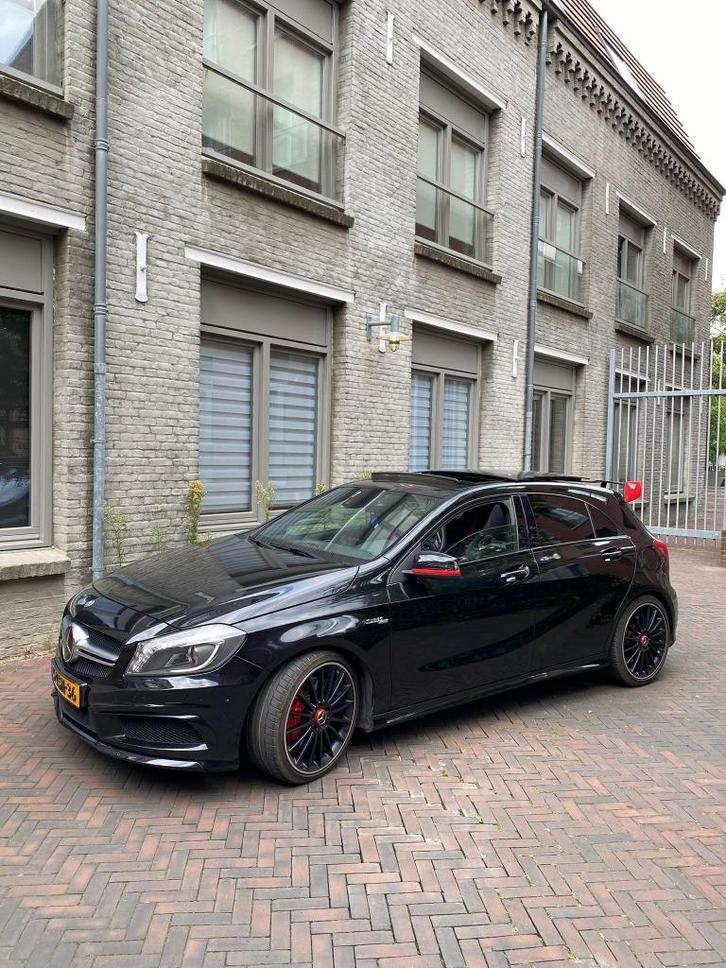Mercedes-Benz A-Klasse A 45 AMG 4MATIC Aut7 2014 Zwart, Auto's, Mercedes-Benz, Particulier, A-Klasse, 4x4, ABS, Achteruitrijcamera