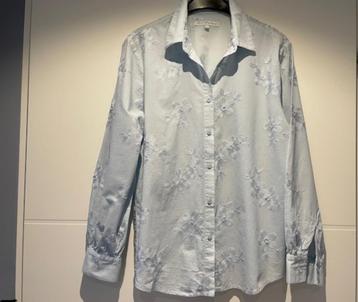 blauwe blouse met kanten print L beschikbaar voor biedingen