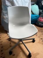 Witte bureaustoel op wielen, Wit, Ophalen of Verzenden, Zo goed als nieuw, Bureaustoel