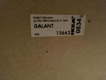 Ikea Galant Bureau 160x80 hout antraciet bruin zwart - afbeelding 5