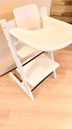 Stokke Tripp Trapp Meegroeistoel - Wit, Ophalen of Verzenden, Gebruikt, Meegroeistoel, Afneembaar eetblad