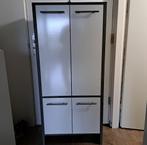 Pelipal badkamerkast grijs houtpatroon met wit hoogglans, Ophalen, (Half)hoge kast, Gebruikt, 100 tot 150 cm