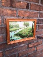 Prentje met eenden en landschap, Ophalen of Verzenden