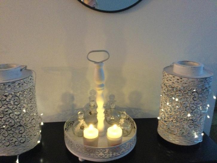 Plateau met Lantaarns, Huis en Inrichting, Woonaccessoires | Stolpen, Zo goed als nieuw, Ophalen