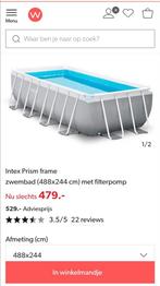 Intex Zwembad 488x244cm groot, Ophalen, 200 tot 300 cm, Zo goed als nieuw, Rechthoekig