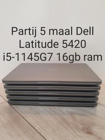 Partij 5 stuks Dell Latitude 5420 i5-1145G7 16gb 256gb SSD