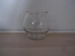Ronde glazen vissenkom diameter bovenrand 17 cm hoogte 20 cm, Dieren en Toebehoren, Vissen | Aquaria en Toebehoren, Ophalen, Zo goed als nieuw