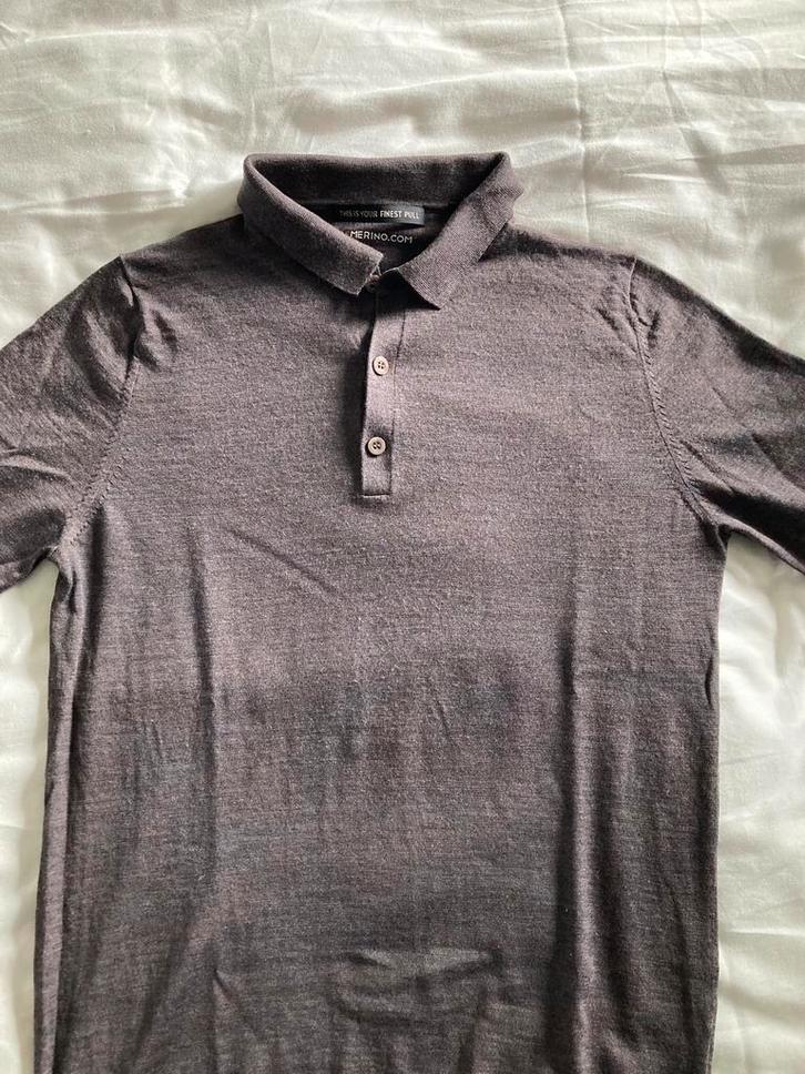 Heren polo superfine merinowol, Kleding | Heren, Polo's, Zo goed als nieuw, Maat 48/50 (M), Overige kleuren, Ophalen