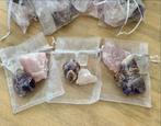11x Gouden Driehoek Set - Amethist, Rozenkwarts, Bergkristal, Ophalen, Mineraal