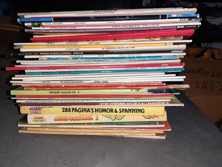 50x verschillende strips 25 euro weg is weg, Boeken, Stripboeken, Gelezen, Meerdere stripboeken, Ophalen of Verzenden