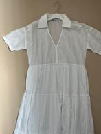 Witte Zara zomerjurk in 100% katoen mt M, Verzenden, Zo goed als nieuw, Onder de knie, Wit