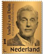 Postzegel Andre van Duin 24k limited edition, Postzegels en Munten, Ophalen of Verzenden