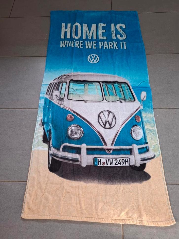2 VW Badlakens - Nieuw - Home is where we park it, Huis en Inrichting, Badkamer | Badtextiel en Accessoires, Nieuw, Handdoek, Overige kleuren
