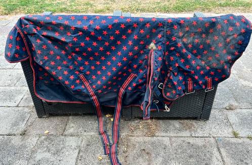 90/115 MHS Regendeken, vaste hals 600D – 100gr, Dieren en Toebehoren, Paarden en Pony's | Dekens en Dekjes, Zo goed als nieuw