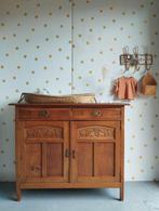 Vintage commode / Art Deco dressoir / massief eikenhout, 50 tot 70 cm, Ophalen of Verzenden, 90 tot 105 cm, 100 cm of meer