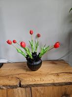 A'damse Tulpenvaas Nieuw Zwart 18x17 cm ( daan kromhout), Huis en Inrichting, Woonaccessoires | Vazen, Minder dan 50 cm, Nieuw