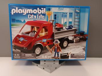 Playmobil 5032 Bouw Wagen Truck Poppetjes NIEUW in Ds. 15,95 beschikbaar voor biedingen