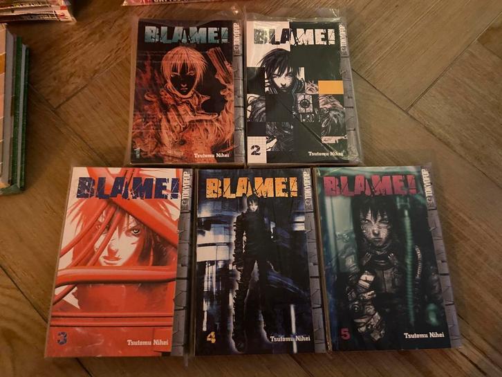 Blame Manga OOP 1-5 Zeer zeldzaam!, Boeken, Strips | Comics, Zo goed als nieuw, Meerdere comics, Japan (Manga), Ophalen of Verzenden