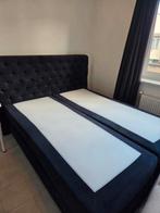 Boxspring 160x200, Ophalen, Gebruikt, Blauw, Tweepersoons