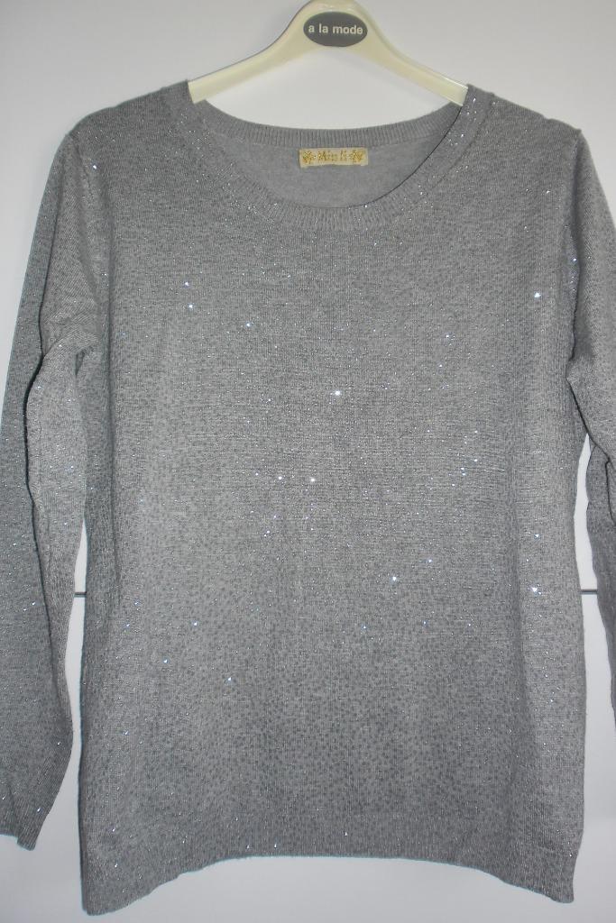 Zo goed als nieuw truitje met glitters in maat S, Kleding | Dames, Truien en Vesten, Zo goed als nieuw, Maat 36 (S), Grijs, Ophalen of Verzenden