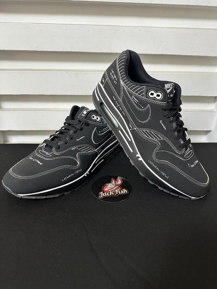 Nike air Max 1 Sketch black - size 43, Kleding | Heren, Schoenen, Zo goed als nieuw, Sneakers of Gympen, Overige kleuren, Ophalen of Verzenden