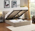 Cairo opbergbed 2-persoons - Zand, Niet ingevuld, Niet ingevuld, Nieuw, Ophalen of Verzenden