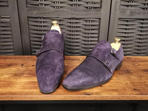 Giorgio Suède Double Monk blauw (42), Kleding | Heren, Schoenen, Zo goed als nieuw, Gespschoenen, Blauw, Ophalen of Verzenden