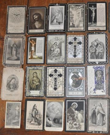 142 oude bidprentjes van +/- 1870 tot 1910 beschikbaar voor biedingen