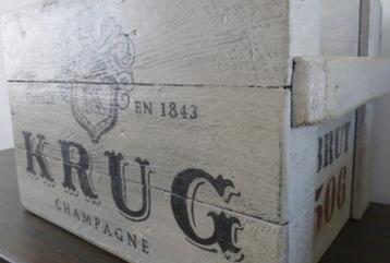 Champagne kist/unieke houten krat Krug/vintage/mancave beschikbaar voor biedingen