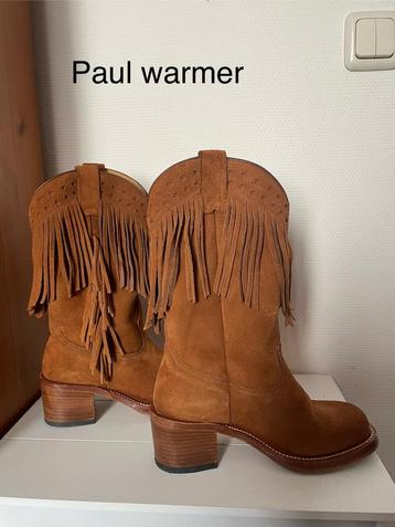 Suède leren Cowboy boots Paul warmer laarzen cognac bruin 38 beschikbaar voor biedingen