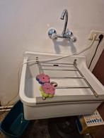 Keramische Wasbak met Kraan, Ophalen of Verzenden, Gebruikt, Chroom, Wastafel