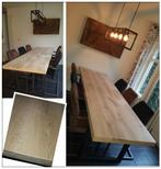 Eettafel eiken, boomstam tafel diverse modellen NIEUW, Ophalen of Verzenden, Nieuw, Rechthoekig