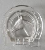 glazen vintage hoefijzervormige asbak., Antiek en Kunst, Antiek | Glas en Kristal, Ophalen of Verzenden