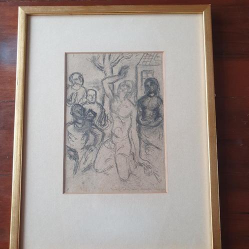 Voorstudie Matthieu Wiegman schilderij "JOB", Antiek en Kunst, Kunst | Schilderijen | Klassiek, Ophalen of Verzenden