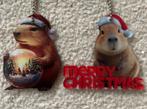 Capibara kerstmuts kerstbal Merry Christmas kerstboomhangers, Diversen, Kerst, Ophalen of Verzenden, Nieuw
