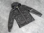 Versace Jeans jas leer (Gevoerd) met capuchon maat 46, Kleding | Heren, Verzenden, Zwart, Nieuw, Maat 46 (S) of kleiner
