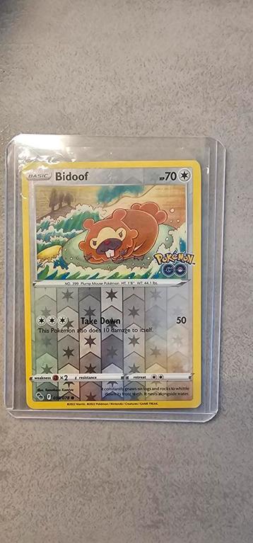 Bidoof #59 Reverse Holo - Pokémon GO beschikbaar voor biedingen