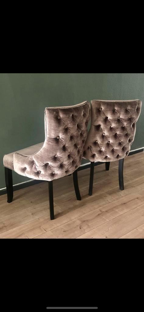 Landelijke eetkamerstoelen, Huis en Inrichting, Stoelen, Zo goed als nieuw, Vijf, Zes of meer stoelen, Bruin, Ophalen