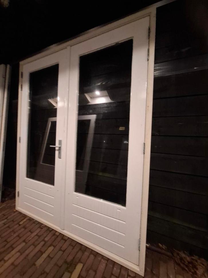 Openslaande tuindeuren dubbel glas deuren terrasdeuren pui, Doe-het-zelf en Verbouw, Kozijnen en Schuifpuien, Zo goed als nieuw