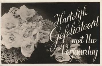 ROOS ROZEN UIT JAREN 40 ZEER MOOIE OUDE KAART KJ400 beschikbaar voor biedingen