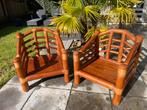 Twee prachtige bamboe stoelen, Ophalen of Verzenden, Zo goed als nieuw, Rotan