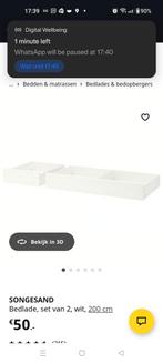 Songesand bedlades - Zo goed als nieuw, Huis en Inrichting, Slaapkamer | Bedden, Ophalen, 90 cm, Eenpersoons, Wit